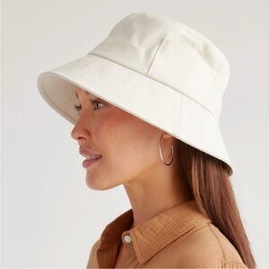 QUINCE Organic Cotton Bucket Hat White XS/S 7806